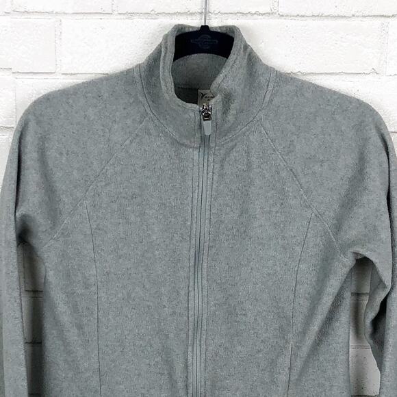 Old Navy Active Gray Microfleece Mock Neck Zip Up Jacket Size XS - Picture 4 of 8